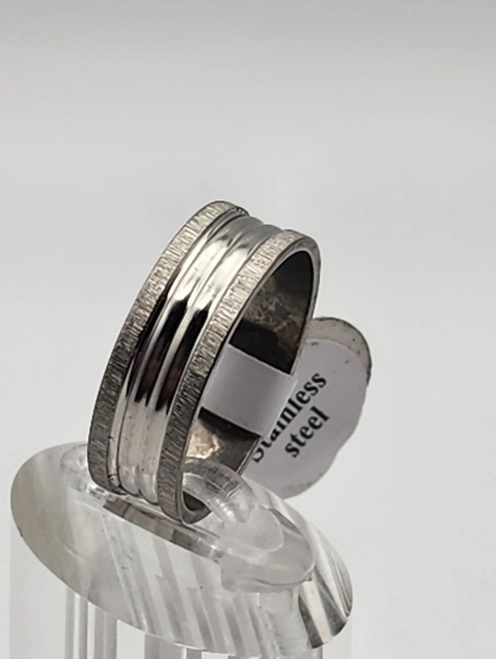 NWT Silver Tone Stainless Steel Band Ring (10.25)